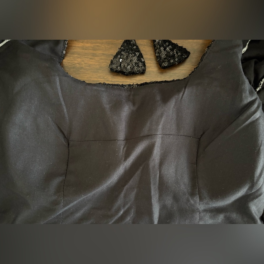 Black Sequin Lehenga - Picture 7 of 14